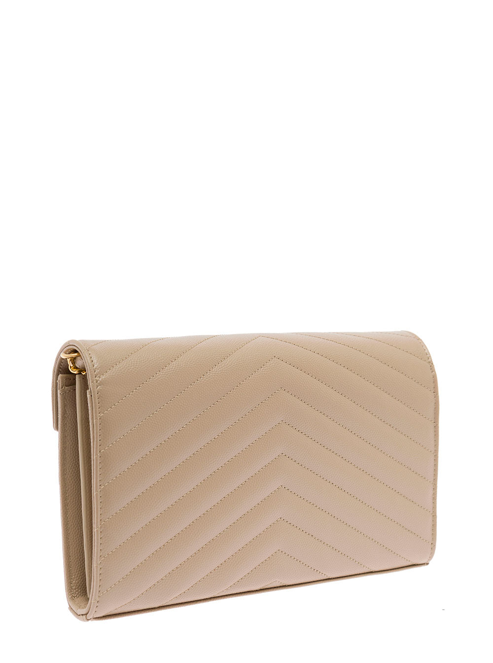 SAINT LAURENT Saint Laurent Women Crossbody Bag 'Cassandre' In Chevron Matelassé Leather Beige Woman