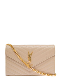 SAINT LAURENT Saint Laurent Women Crossbody Bag 'Cassandre' In Chevron Matelassé Leather Beige Woman