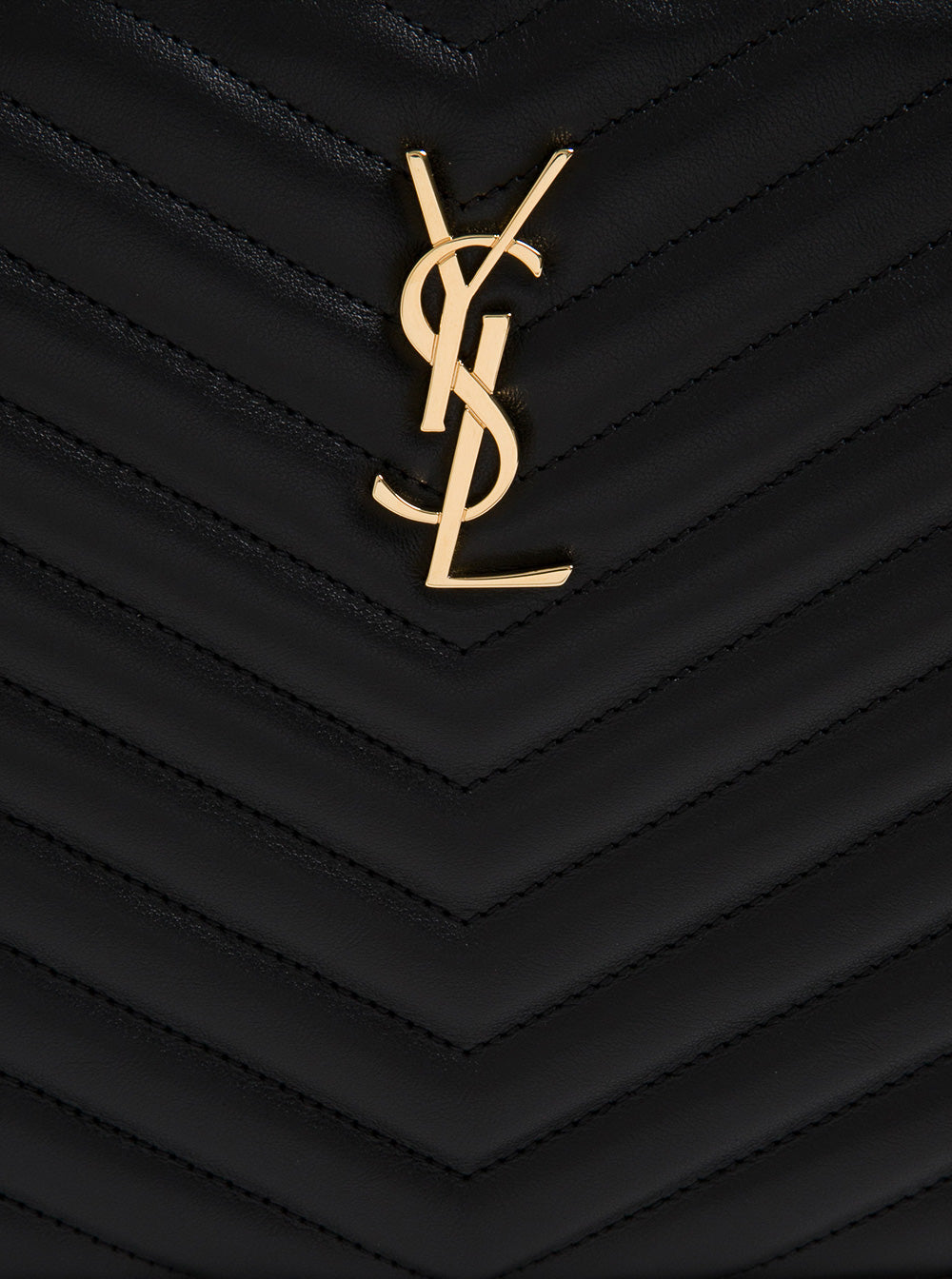 SAINT LAURENT Saint Laurent Women Handbag 'Monogram' In Black Chevron Leather Woman
