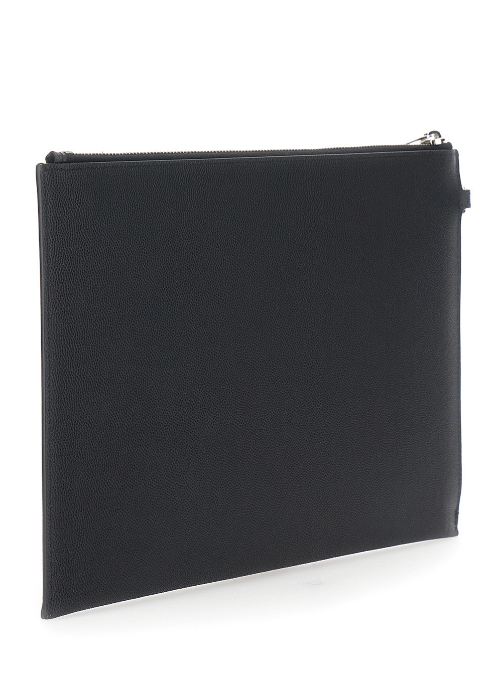 SAINT LAURENT Saint Laurent Men Pouch With Logo Embossed On The Front In Black Leather For Men