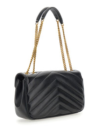 SAINT LAURENT Saint Laurent Women Crossbody Bag 'Loulou' Medium With Chain Strap And Cassandre Plaque On Front In Black Quilted Leather For Women