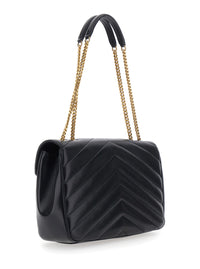 SAINT LAURENT Saint Laurent Women Crossbody Bag 'Loulou' Large With Sliding Chain Strap And Cassandre Plaque On Front In Black Leather For Women
