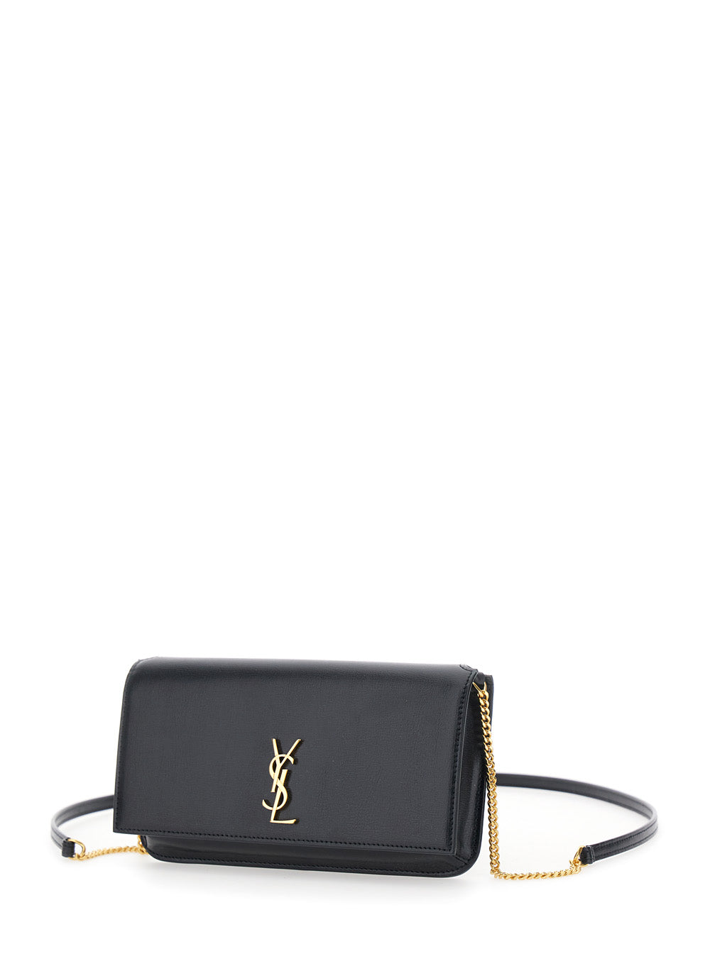 SAINT LAURENT Saint Laurent Women Crossbody Bag 'Louise' With Triomphe Plaque On The Front In Black Leather For Women
