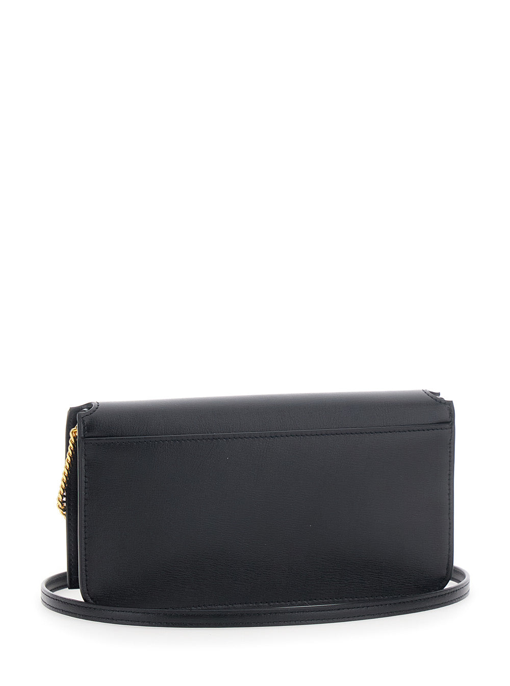 SAINT LAURENT Saint Laurent Women Crossbody Bag 'Louise' With Triomphe Plaque On The Front In Black Leather For Women
