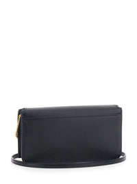 SAINT LAURENT Saint Laurent Women Crossbody Bag 'Louise' With Triomphe Plaque On The Front In Black Leather For Women