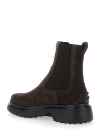 Tod's Women Brown Leather Ankle Boots