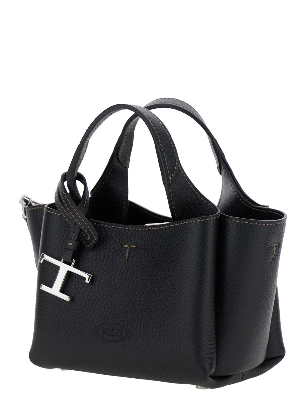 TOD'S Tod's Women Handbag With Removable Metal Pendant In Black Leather For Women