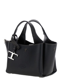 TOD'S Tod's Women Handbag With Removable Metal Pendant In Black Leather For Women