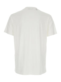 Tom Ford Men Crew Neck T-Shirt With Logo Embroidery On The Front In Cotton Blend White Men