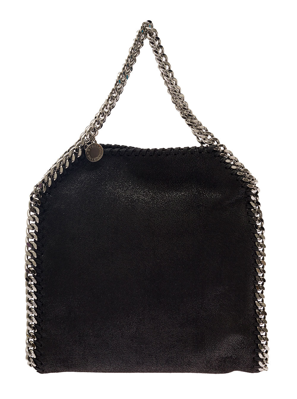 STELLA MCCARTNEY Stella Mccartney Women Tiny Tote Bag With Charm In Black Ecoleather And Silver Hardware Woman