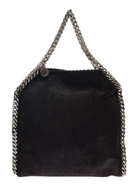 STELLA MCCARTNEY Stella Mccartney Women Tiny Tote Bag With Charm In Black Ecoleather And Silver Hardware Woman