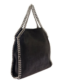 STELLA MCCARTNEY Stella Mccartney Women Tiny Tote Bag With Charm In Black Ecoleather And Silver Hardware Woman
