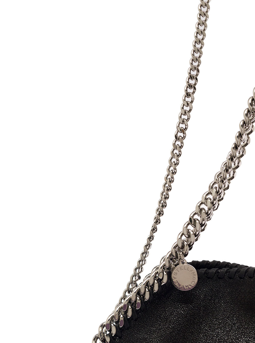 STELLA MCCARTNEY Stella Mccartney Women Tiny Tote Bag With Charm In Black Ecoleather And Silver Hardware Woman