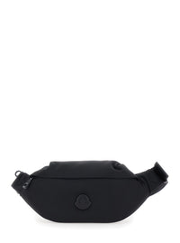Moncler Men Fanny Pack 'Durance' With Logo Patch On The Front And Adjustable Strap In Black Tech Fabric For Men