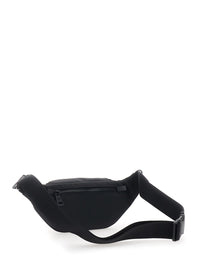Moncler Men Fanny Pack 'Durance' With Logo Patch On The Front And Adjustable Strap In Black Tech Fabric For Men