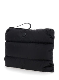 MONCLER Moncler Men Laptop Bag 'Caradoc' With Wrist Strap And Logo Patch On The Front In Black Tech Fabric For Men