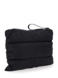 MONCLER Moncler Men Laptop Bag 'Caradoc' With Wrist Strap And Logo Patch On The Front In Black Tech Fabric For Men