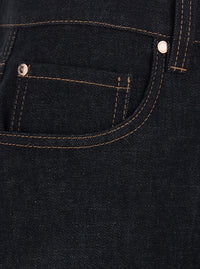 Brunello Cucinelli Women Black Jeans With Logo Patch On The Back And Contrasting Stitching In Denim For Women