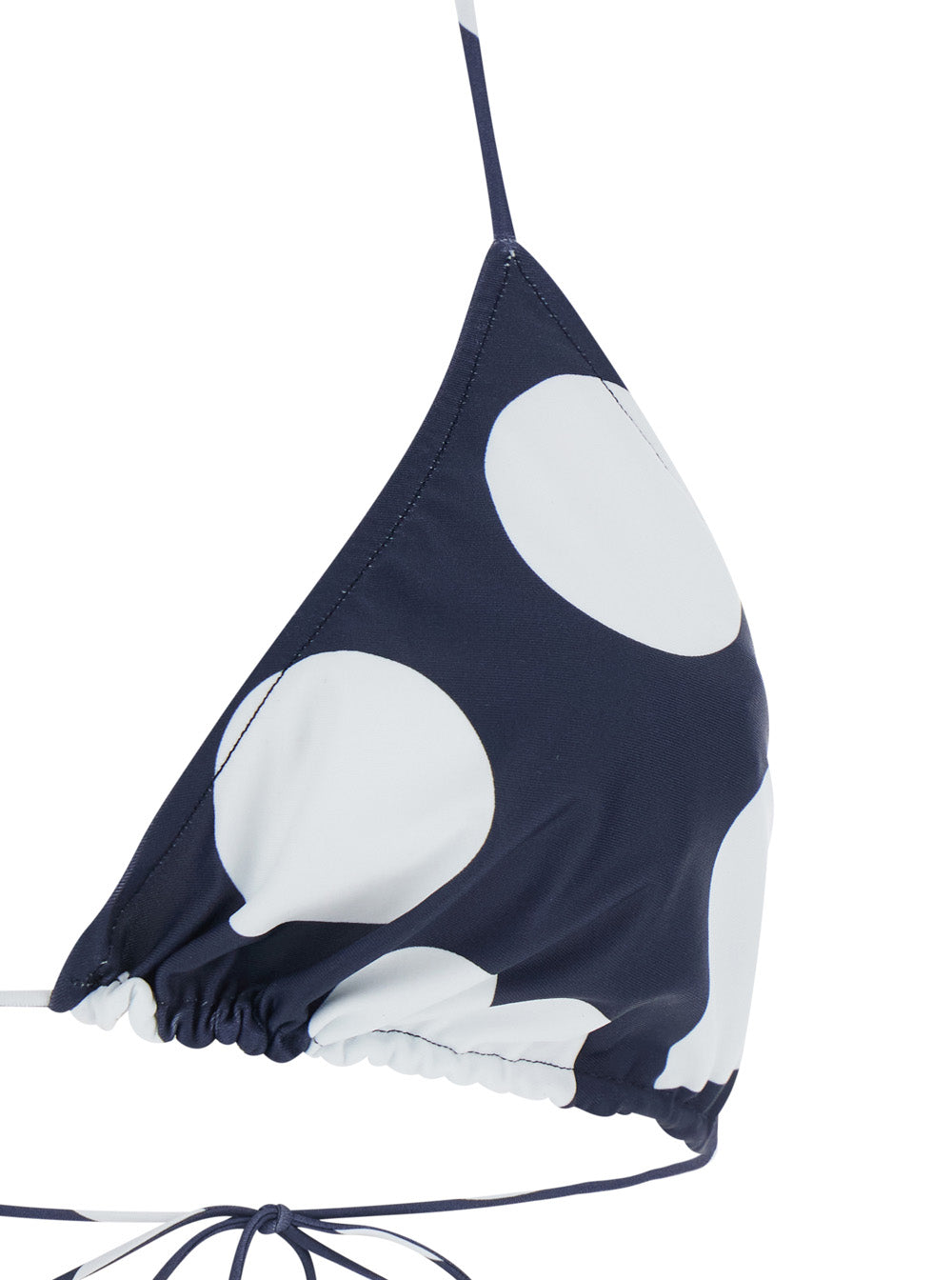 JACQUEMUS Jacquemus Women 'Le Haut De Plage Triangle' Blue Bikini Top With Drawstring Closure And Polka Dot Motif In Tech Fabric For Women