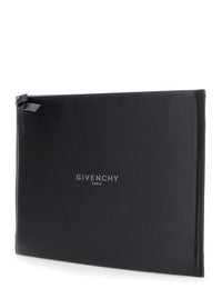 GIVENCHY Givenchy Men 'Antigona' Black Clutch With Logo Lettering On The Front In Leather For Women