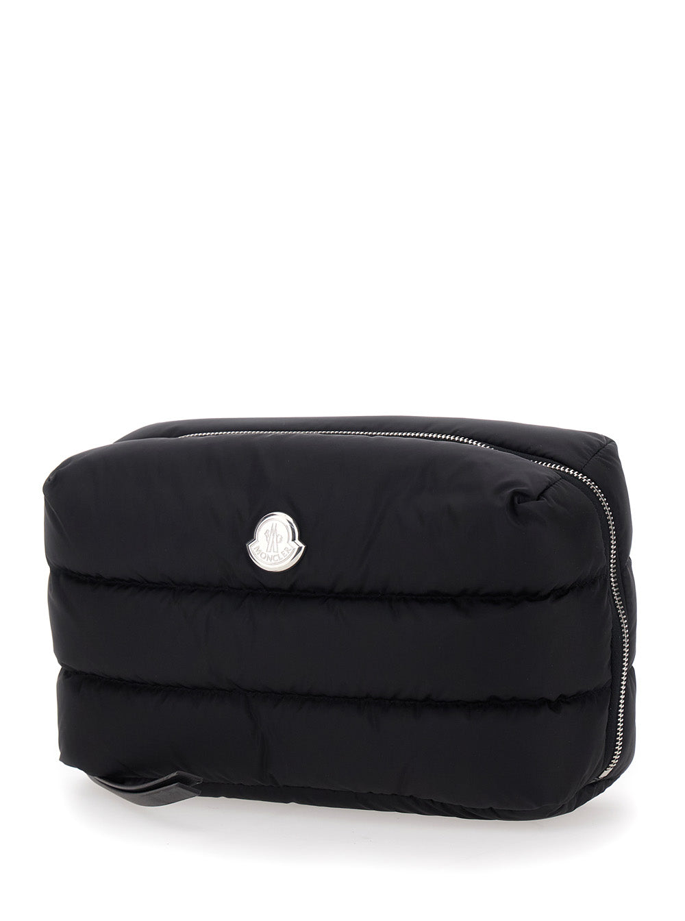 Moncler Women Clutch 'Caradoc' With Patch Logo On The Front In Black Tech Fabric For Women