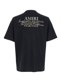 Amiri Men Black T-Shirt With Spirit Print On The Front In Cotton Men