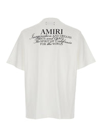 Amiri Men White T-Shirt With Spirit Print On The Front In Cotton For Men