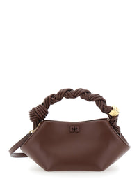 GANNI Ganni Women 'Bou' Brown Mini Bag With Removable Shoulder Strap And Woven Handle In Leather Blend For Women