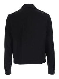 Amiri Men Black Jacket With Notched Collar With Logo Lettering Embroidery In Cotton For Men