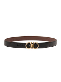 Ferragamo Men Reversibile Ad Black + Brown