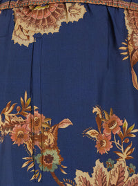 Zimmermann Women 'Aster ' Multicolor Pants With Elasticated Drawstring Waist And All-Over Print In Silk For Women