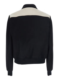 Amiri Men Black Jacket With Classic Collar And Logo Patch On The Front In Wool Blend For Men