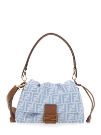 Fendi Women Mamma Baguette Denim Ff/Vit.G