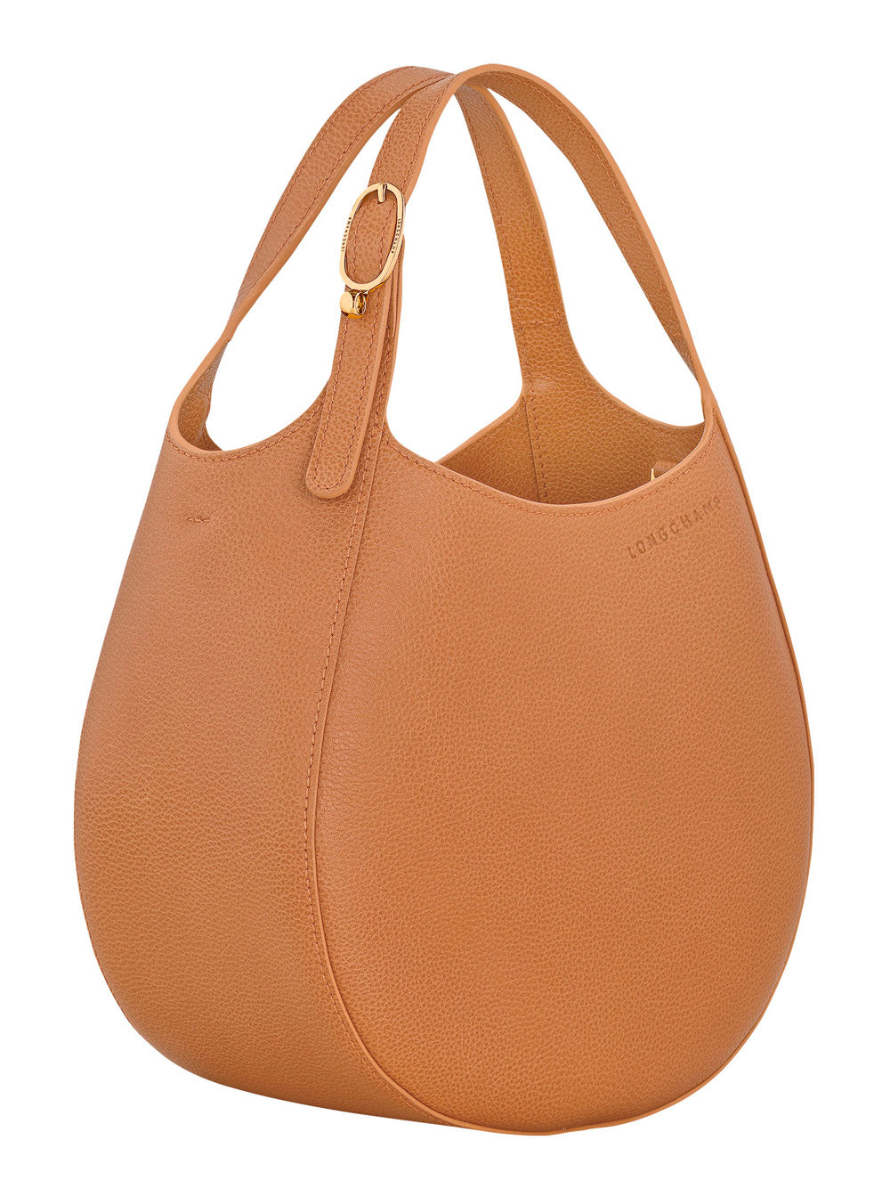 LONGCHAMP Longchamp Women 'Le Foulonné' Brown Shoulder Bag With Adjustable Strap And Logo Lettering On The Front In Grained Leather For Women