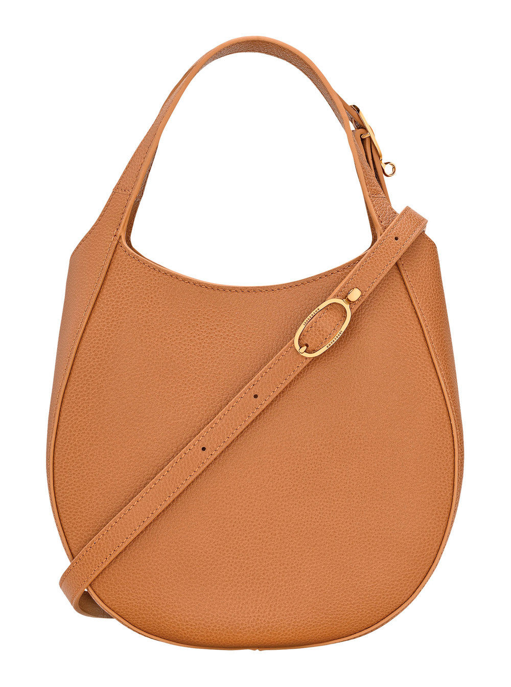 LONGCHAMP Longchamp Women 'Le Foulonné' Brown Shoulder Bag With Adjustable Strap And Logo Lettering On The Front In Grained Leather For Women