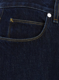 Fendi Men Blue Jeans With Logo Patch On The Back In Denim For Men