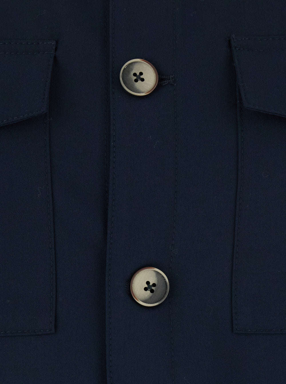 Leplain Men Blue Jacket With Classic Collar And Two Patch Pockets On The Front In Fabric For Men