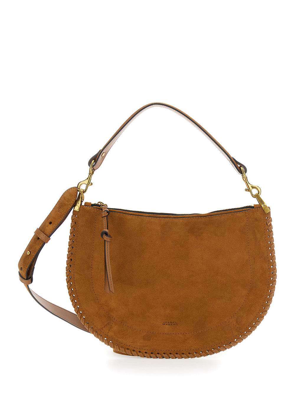 Isabel Marant Women 'Louise' Brown Shoulder Bag With Removable Strap In Suede For Women