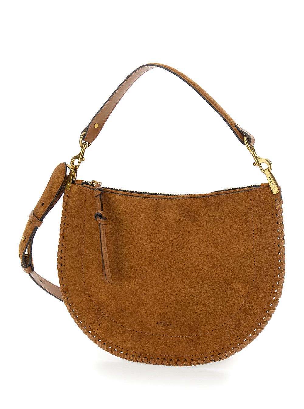 Isabel Marant Women 'Louise' Brown Shoulder Bag With Removable Strap In Suede For Women