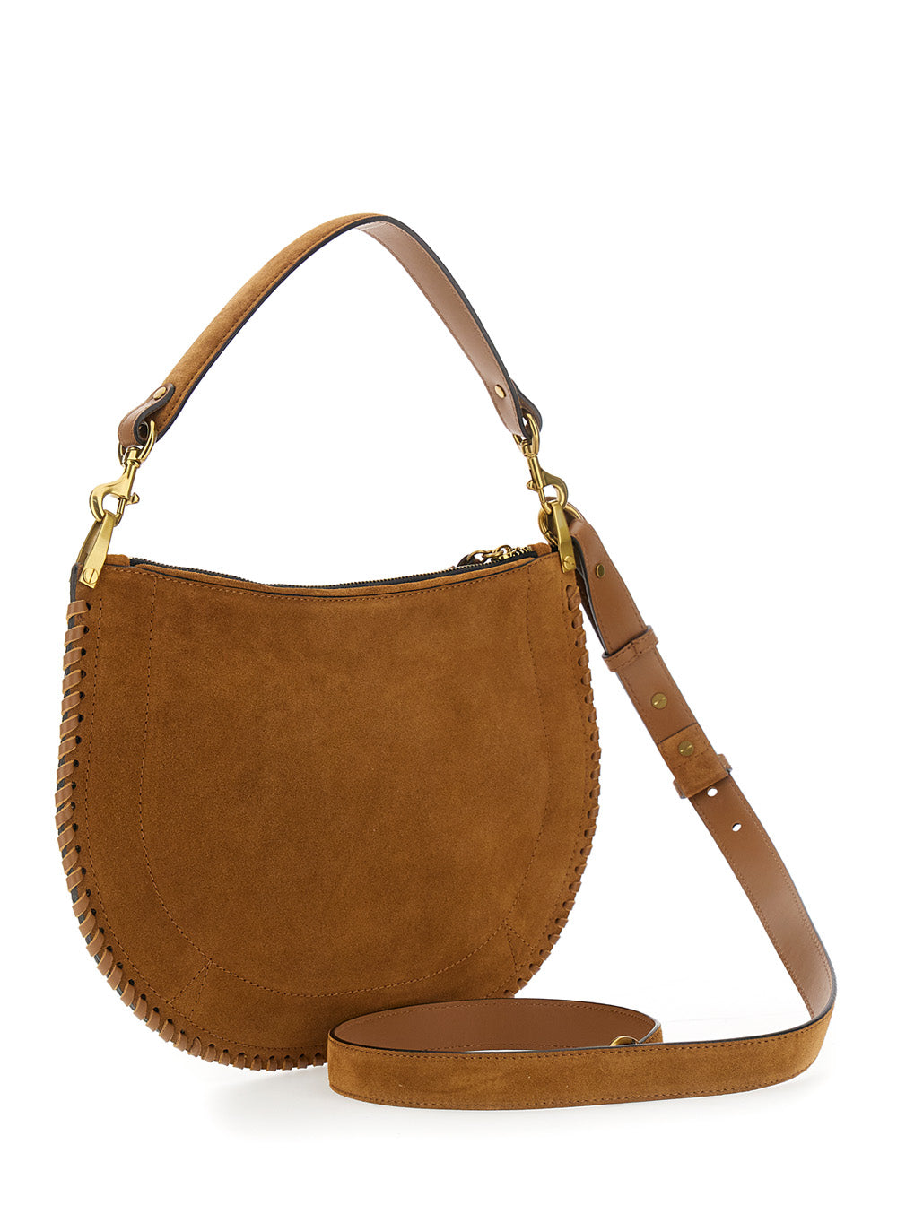 Isabel Marant Women 'Louise' Brown Shoulder Bag With Removable Strap In Suede For Women