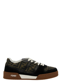 Fendi Women Low Top Sneakers 'Fendi Match' With Multicolor Leather Ff Application For Women