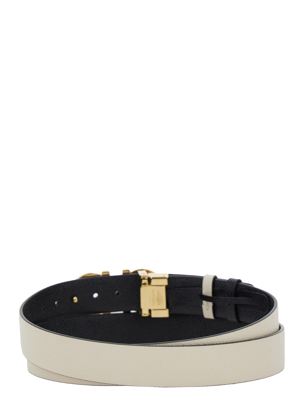 Ferragamo Women Belt With Gancini Buckle And Logo Lettering In White Leather For Women