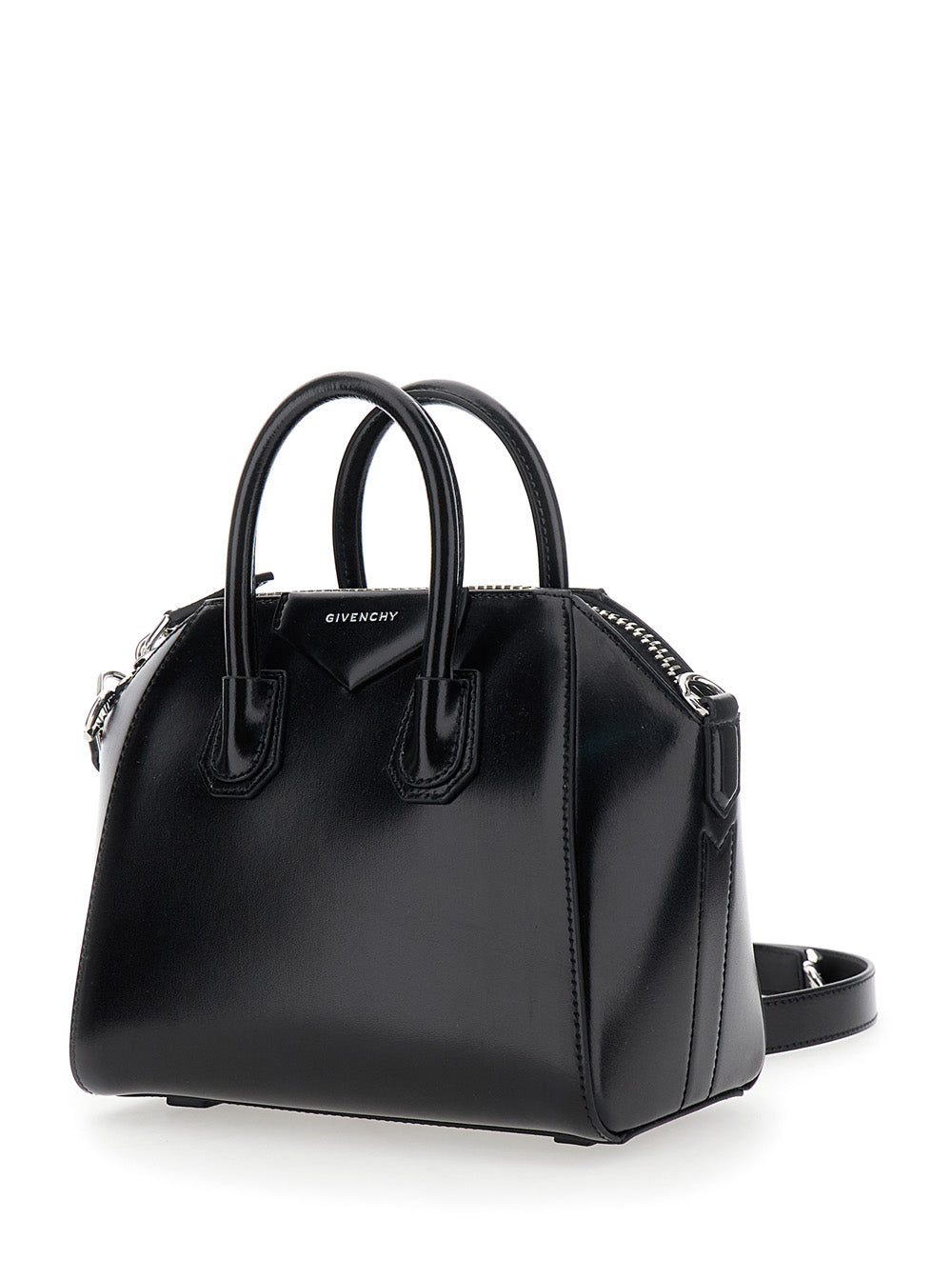 Givenchy Women Handbag 'Antigona' With Laminated Logo In Black Leather Woman