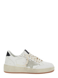 Golden Goose Women Sneaker 'Ballstar 2' Low Top With Star Patch On The Side And Contrast Heel In White Leather For Women
