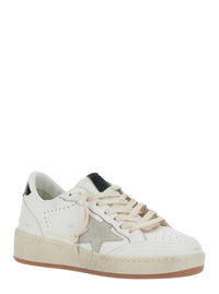 Golden Goose Women Sneaker 'Ballstar 2' Low Top With Star Patch On The Side And Contrast Heel In White Leather For Women