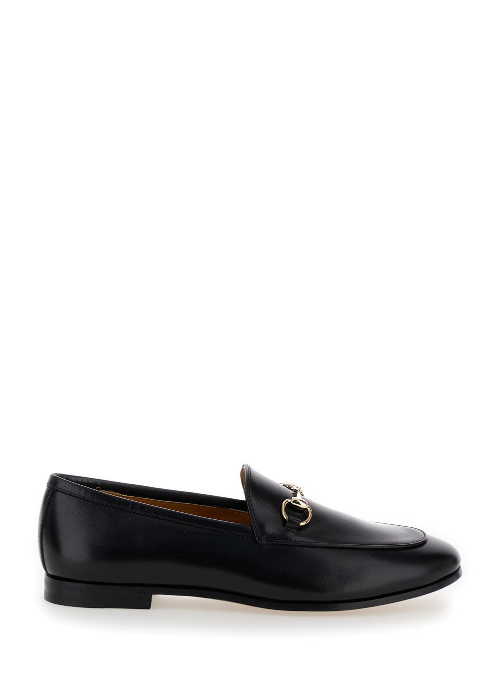 Gucci Women Loafers 'Jordaan' With Horsebit Detail In Black Leather For Women