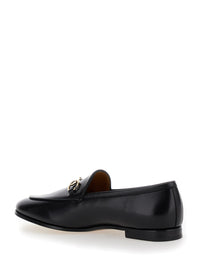 Gucci Women Loafers 'Jordaan' With Horsebit Detail In Black Leather For Women