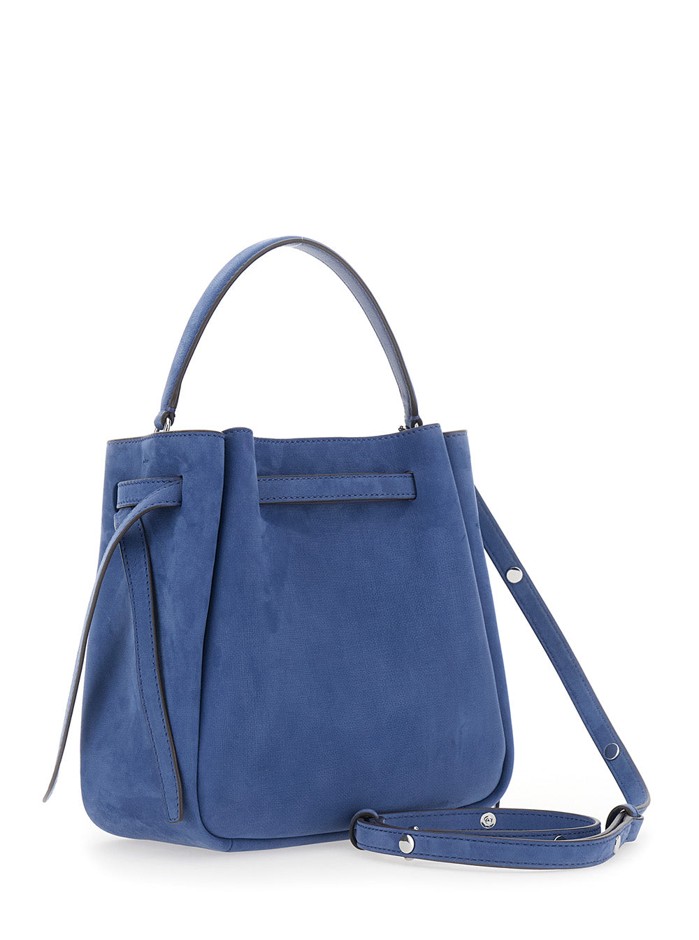TORY BURCH Tory Burch Women 'Romy' Blue Handbag With Adjustable And Removable Shoulder Strap And Strap With Logo Plate On The Front In Leather For Women