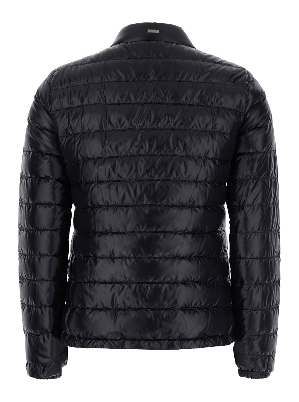 Herno Women Down Jacket With Stand-Up Collar And Front Pockets In Tech Fabric Black Women