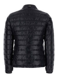 Herno Women Down Jacket With Stand-Up Collar And Front Pockets In Tech Fabric Black Women